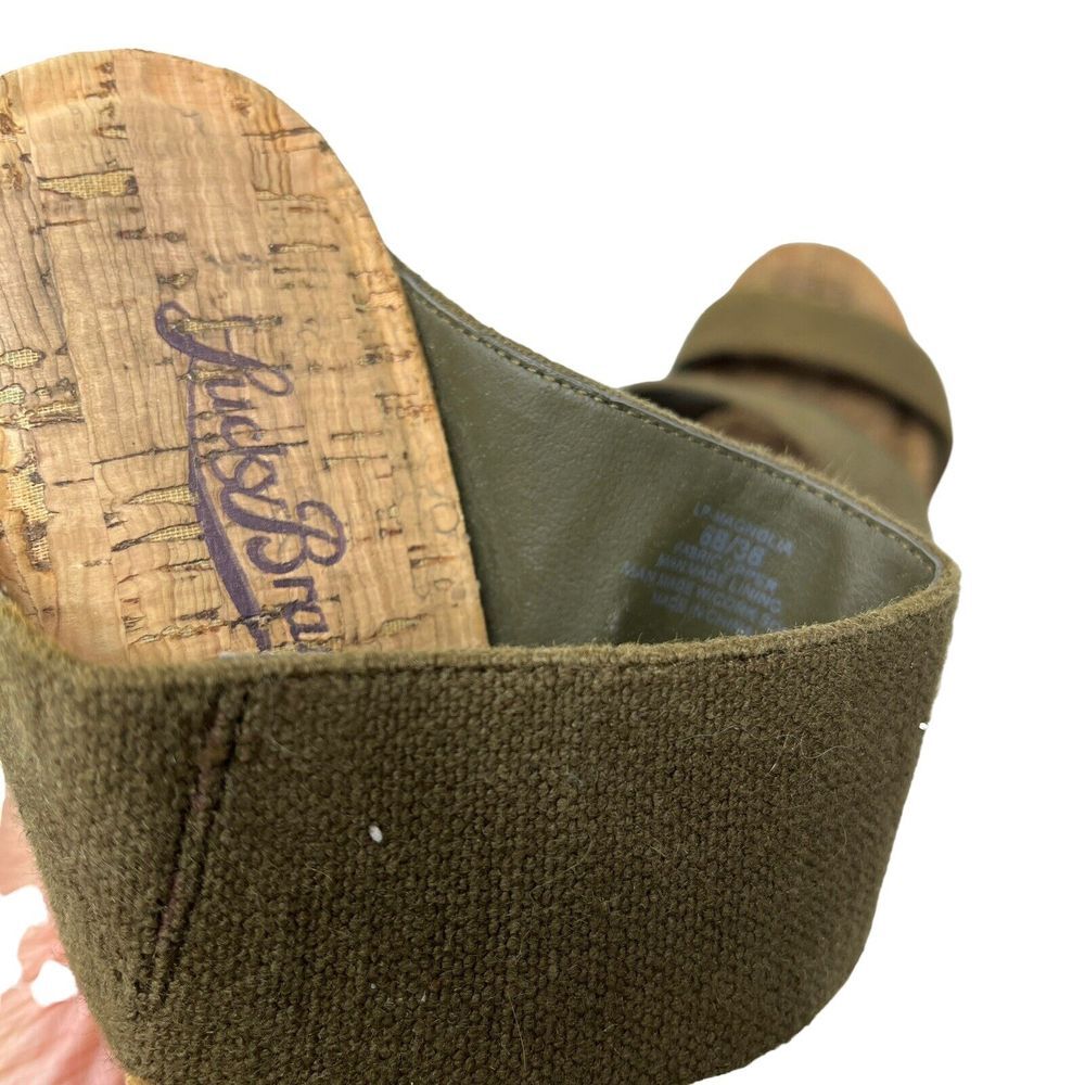 Lucky Brand Magnolia‎ Double Strap Cork Wedge Platform Sandals US 6 - Picture 9 of 10